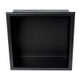 ALFI brand 12" x 12" Black Matte Stainless Steel Square Single Shelf Bath Shower Niche