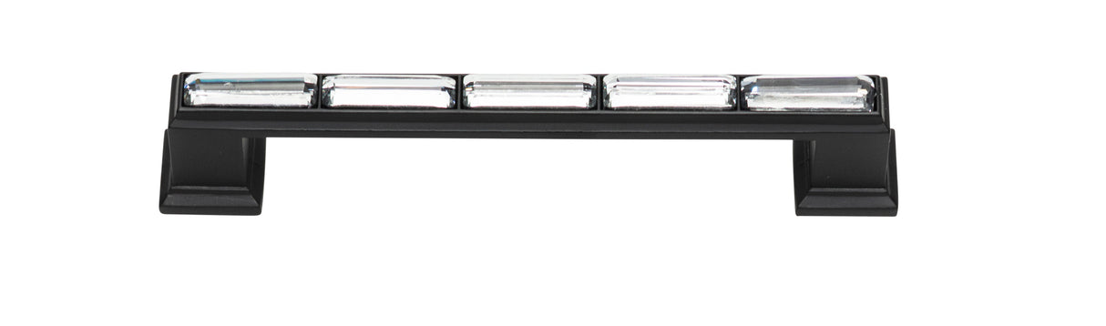 Atlas Homewares Legacy Crystal Pull 5 1/16 Inch (c-c) Matte Black
