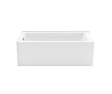 MAAX 106826-000-002-101 Nomad Corner 6032 AFR AcrylX Corner Left-Hand Drain Bathtub in White
