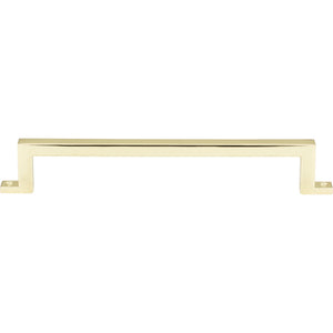 Atlas Homewares Campaign Bar Pull 6 5/16 Inch (c-c) Polished Brass