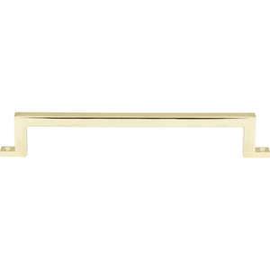 Atlas Homewares Campaign Bar Pull 6 5/16 Inch (c-c) Polished Brass