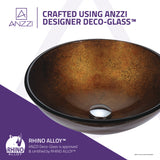 ANZZI LS-AZ8225 Gardena Series Deco-Glass Vessel Sink in Amber Gold