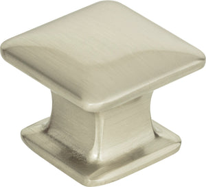 Atlas Homewares Alcott Square Knob 1 1/4 Inch Brushed Nickel