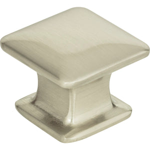 Atlas Homewares Alcott Square Knob 1 1/4 Inch Brushed Nickel