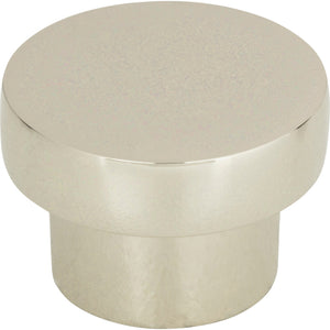 Atlas Homewares Chunky Round Knob Medium 1 7/16 Inch Polished Nickel