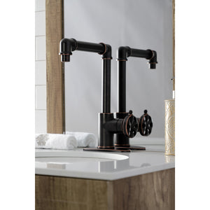 Kingston Brass KSD144RXNB Belknap Single-Handle Bathroom Faucet with Push Pop-Up, Naples Bronze