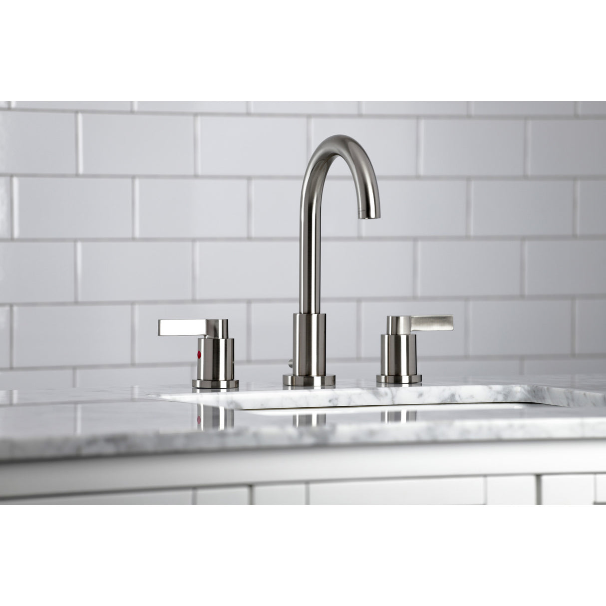 Fauceture FSC8928NDL NuvoFusion Widespread Bathroom Faucet, Brushed Nickel