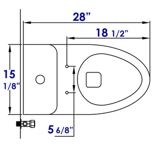 EAGO R-346SEAT Replacement Soft Closing Toilet Seat for TB346