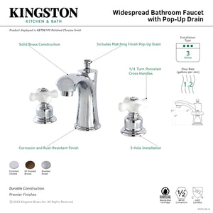 Kingston Brass KB7961PX 8 in. Widespread Bathroom Faucet, Polished Chrome