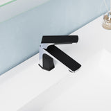 ANZZI L-AZ903MB-CH Single Handle Single Hole Bathroom Faucet With Pop-up Drain in Matte Black & Chrome