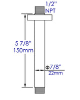 Black Matte 6" Round Ceiling Shower Arm