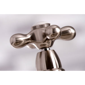 Kingston Brass KS7278AXBS English Country 8" Bridge Kitchen Faucet with Sprayer, Brushed Nickel
