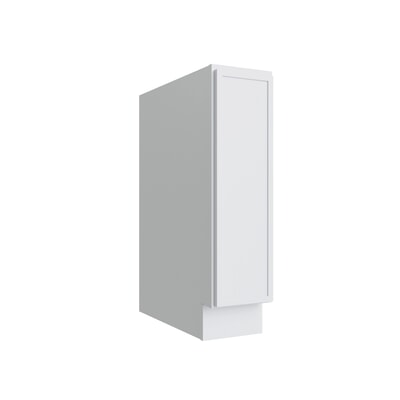 Oslo White Single Door Full Height Base Cabinet - 9" W