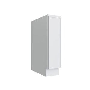 Oslo White Single Door Full Height Base Cabinet - 9" W