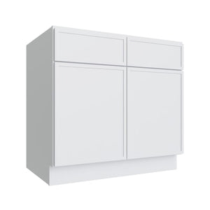 Oslo White Double Door Standard Base Cabinet - 39" W