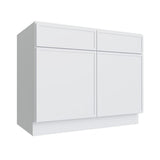 Oslo White Double Door Standard Base Cabinet - 42" W