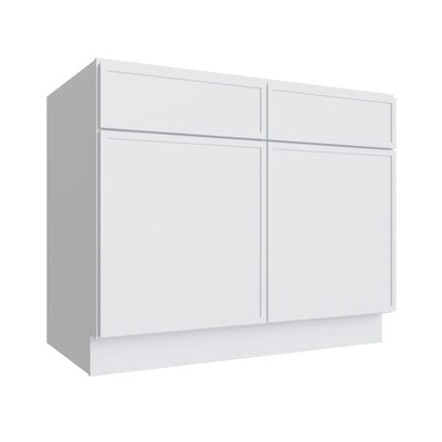 Oslo White Double Door Standard Base Cabinet - 42" W