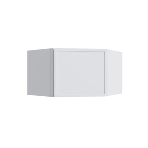 Oslo White Corner Wall Cabinet - 24" W x 15" H