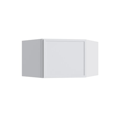 Oslo White Corner Wall Cabinet - 24" W x 15" H