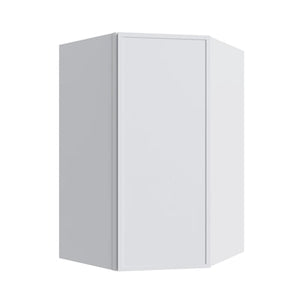 Oslo White Corner Wall Cabinet - 27" W x 36" H