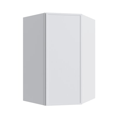 Oslo White Corner Wall Cabinet - 27" W x 42" H