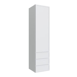 Oslo White Wall Twr w/ 3 Drws - 15