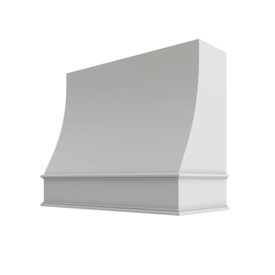 Oslo White Sloped Hood Classic Trim - 48" W x 30" H