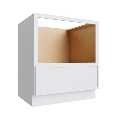 Oslo White Microwave Base Cabinet - 30" W