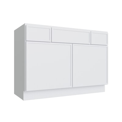 Oslo White Vanity Sink Base - 48" W