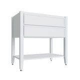 Oslo White Open Shelf Vanity SB - 36" W