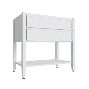 Oslo White Open Shelf Vanity SB - 36