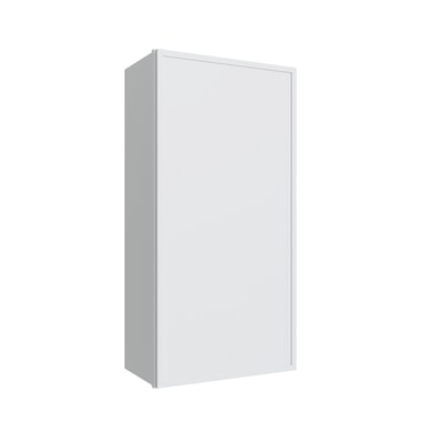 Oslo White Single Door Wall Cabinet - 21" W x 42" H