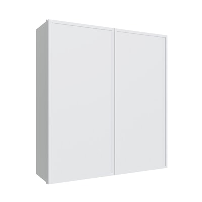 Oslo White Double Door Wall Cabinet - 30" W x 42" H