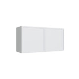 Oslo White Double Door Wall Cabinet - 33" W x 18" H