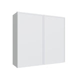 Oslo White Double Door Wall Cabinet - 33" W x 36" H