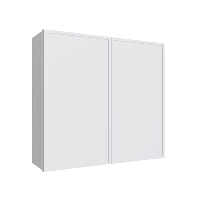 Oslo White Double Door Wall Cabinet - 39" W x 36" H