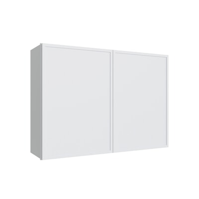 Oslo White Double Door Wall Cabinet - 42" W x 30" H