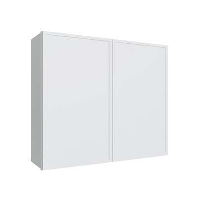 Oslo White Double Door Wall Cabinet - 42" W x 36" H