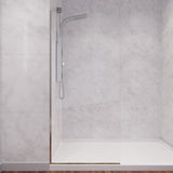 ANZZI SD-AZFL06001BN Veil Series 74 in. by 34 in. Framed Glass Shower Screen in Brushed Nickel