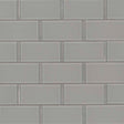 Oyster gray subway 11.88X13.88 glass mesh mounted mosaic tile SMOT GLSST OYGR8MM product shot multiple tiles angle view