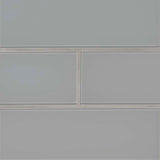 Oyster gray 3x6 glossy glass  subway tile SMOT-GL-T-OYGR36 product shot wall view #Size_3"x6"