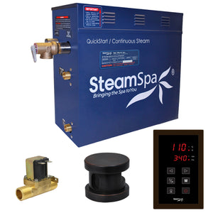 SteamSpa Oasis 4.5 KW QuickStart Acu-Steam Bath Generator Package with Built-in Auto Drain in Oil Rubbed Bronze OAT450OB-A