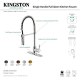 Gourmetier LS8670CTL Continental Single-Handle Pre-Rinse Kitchen Faucet, Matte Black