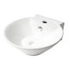 ALFI brand ABC113 White 17" Round Wall Mounted Ceramic Sink with Faucet Hole