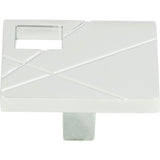 Atlas Homewares Modernist Left Square Knob 1 1/2 Inch Polished Chrome