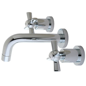 Kingston Brass KS8121ZX Millennium 2-Handle Wall Mount Bathroom Faucet, Polished Chrome