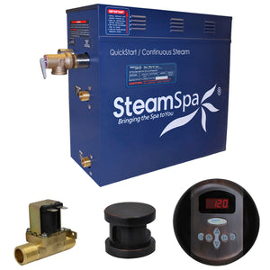 SteamSpa Oasis 4.5 KW QuickStart Acu-Steam Bath Generator Package with Built-in Auto Drain in Oil Rubbed Bronze OA450OB-A