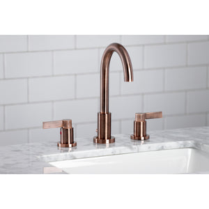 Fauceture FSC892NDLAC NuvoFusion Widespread Bathroom Faucet, Antique Copper
