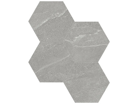 Anatolia Tile 6" Hex Nord Palladium 4501-0388-1 - 1 Sheet = .797 Sf" Palladium 6" Hexagon - premium natural stone mosaic tile from Anatolia Tile, available at PoshHaus showroom in Keene, NH