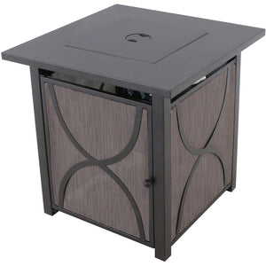 Hanover PALMBAY1PCFP Palm Bay Steel Sling Gas Fire Pit with Lava Rocks